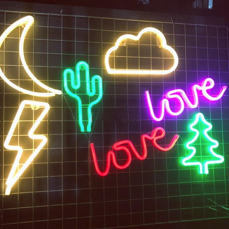 Led Neon Light Colorful Rainbow Neon Sign for Room Home Party Wedding Decoration Xmas Gift Neon Lamp