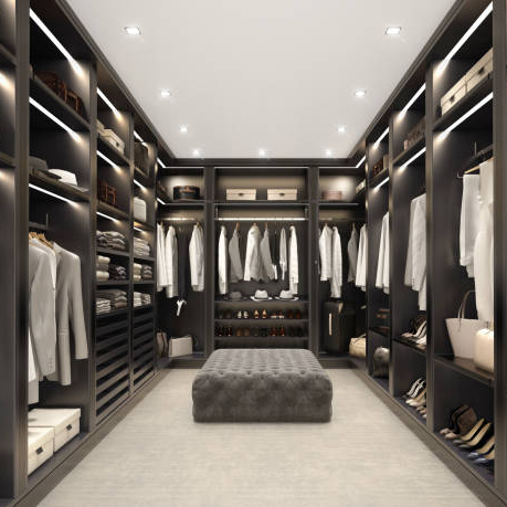 Luxury Modern Walk в Closet Cabinet, Storage Wardrobe для Bedroom, Dressing Room