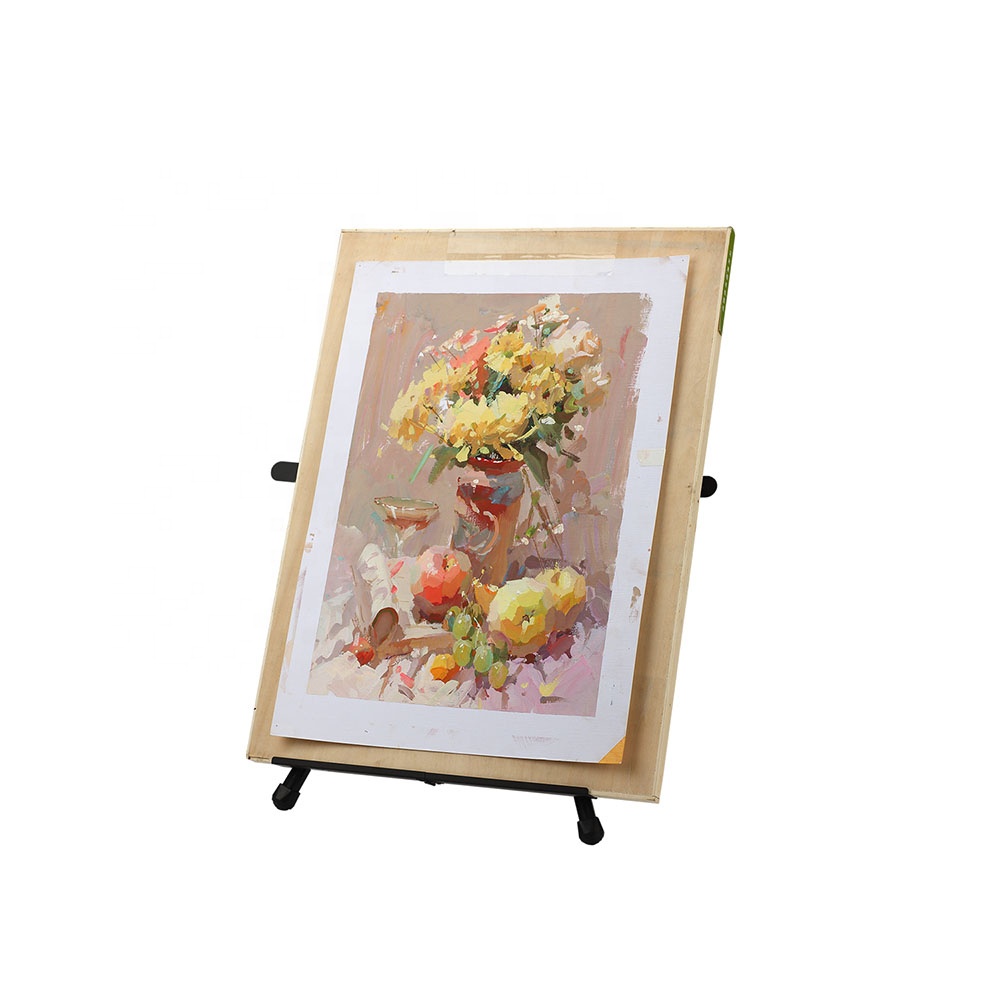 Art Aluminum Painting Board Stand Set Canvas Drawing Miniature Field Easel for Watercolor