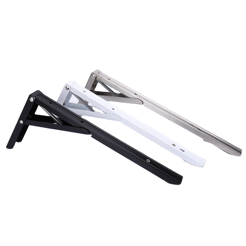 Heavy Duty Folding Table Metal Bracket Triangle Adjustable Mounting Folding Stainless Steel Shelf Bracket