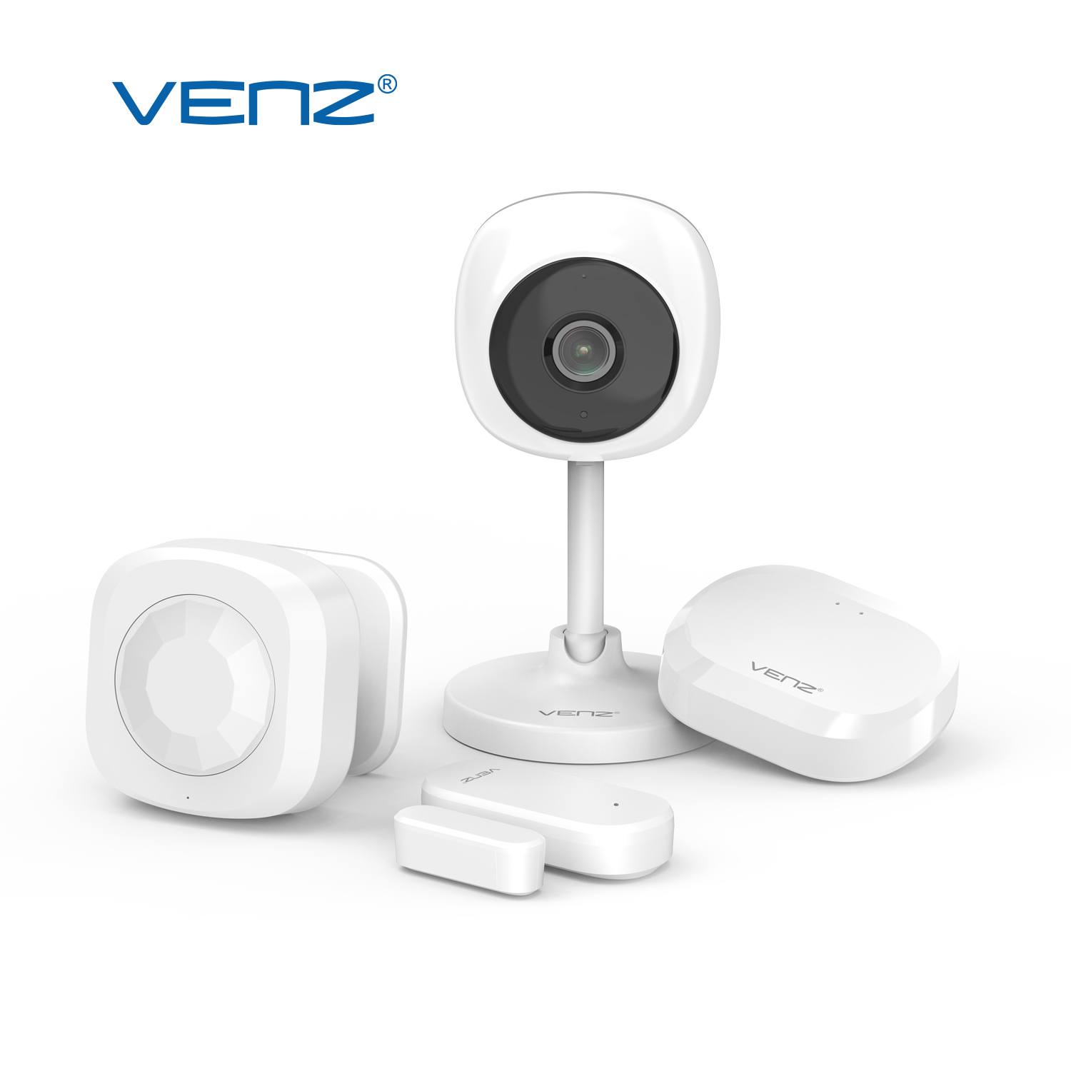 VENZ smart home indoor security system smart alarm door sensor 1080p camera kit smart home system kit