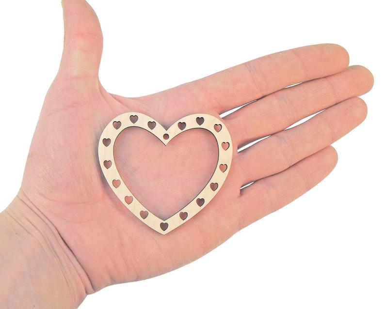 Best selling wood laser cut heart