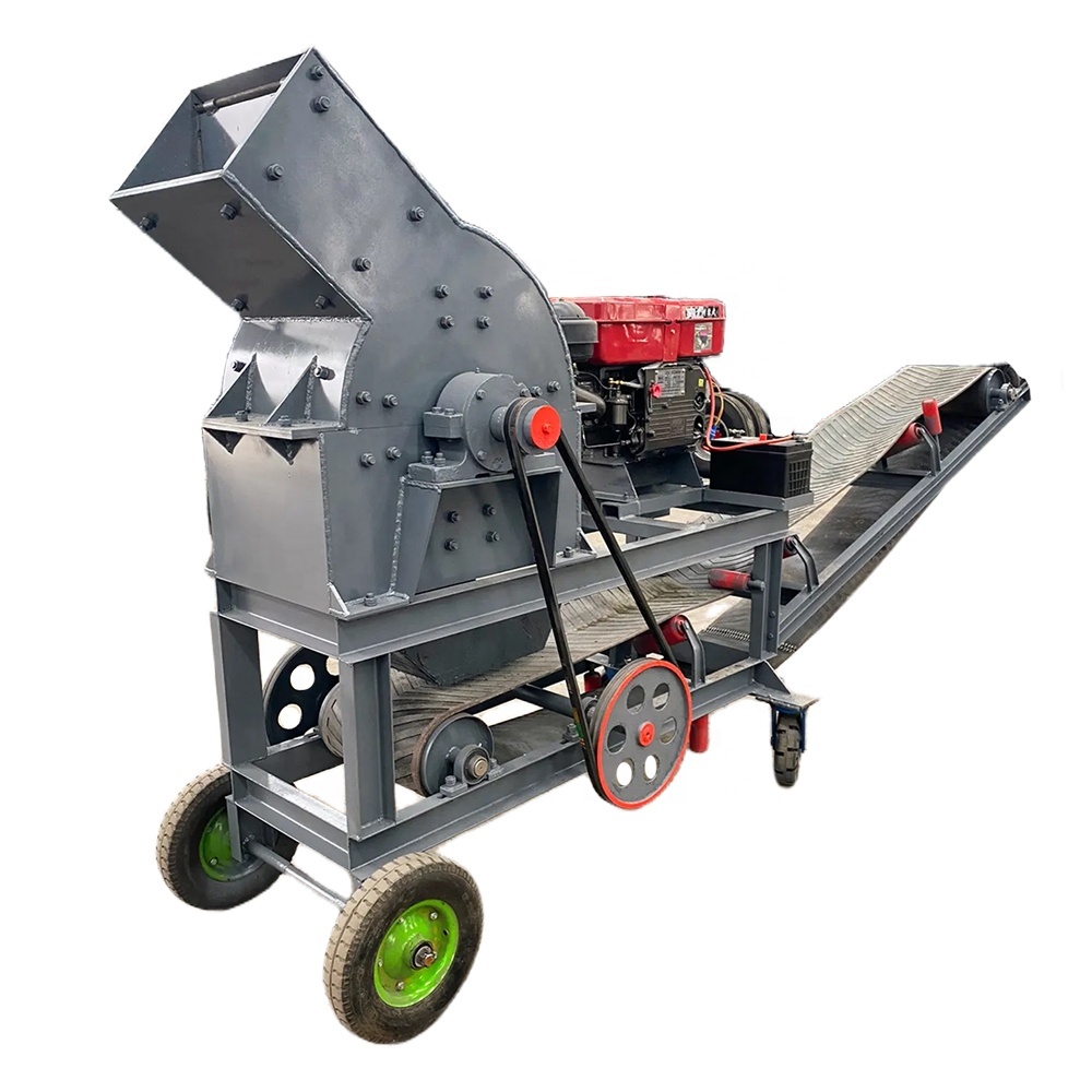 Wheel Type Mobile Gold Ore Iron Ore Crusher [c400x600 Hammer Crusher with Conveyor Price