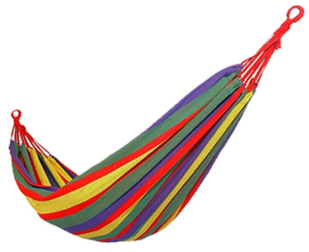 Outdoor Leisure Single Canvas Thicken Hammock Free Tie Rope Camping Swing