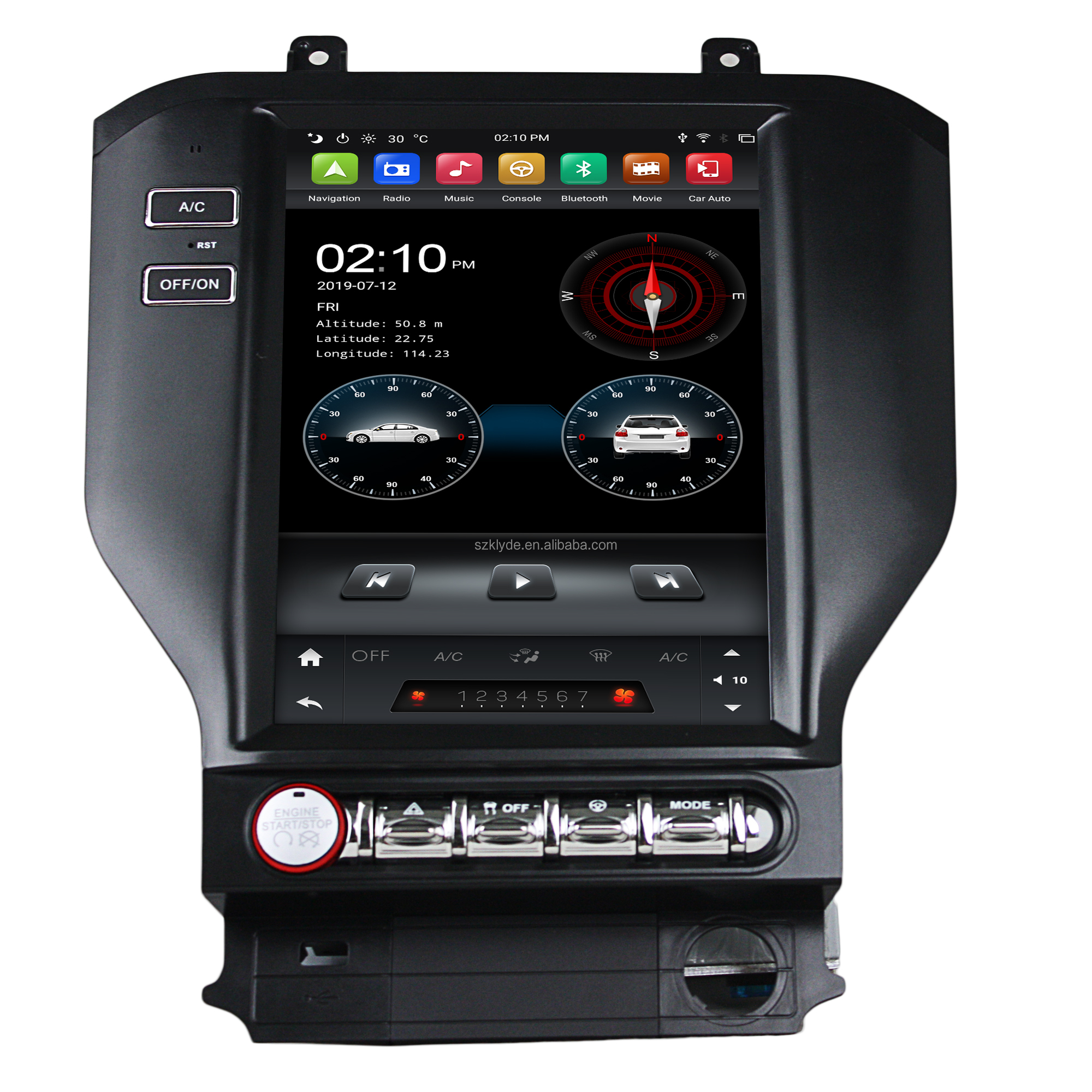 KD-97059 Авто Android 9,0 головное устройство DSP Wi-Fi синий зуб радио PX6 4 + 64 ГБ для Ford Mustang 2014 2015 2016 2017 2018