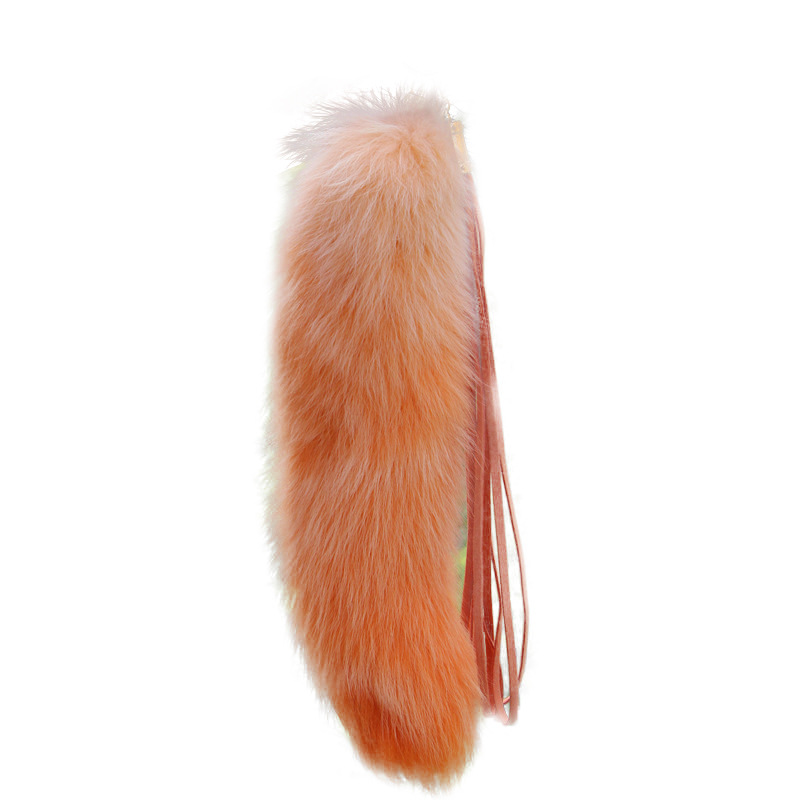 Creative oversized fox fur fur keychain handbag pendant fashion Lady fox fur car key ring pendant