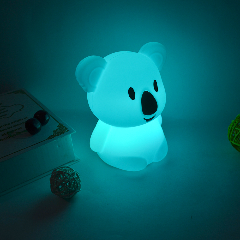 Милый силиконовый сенсорный датчик для ребенка Koala, портативные и перезаряжаемые ночные 3d-лампы с изменением цвета
