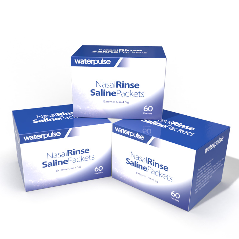 Waterpulse Saline Solution 0.9% For Nose Cleaning Salt Packet Nasal Rinse Salt For Neti Pot Nasal Wash Bottle