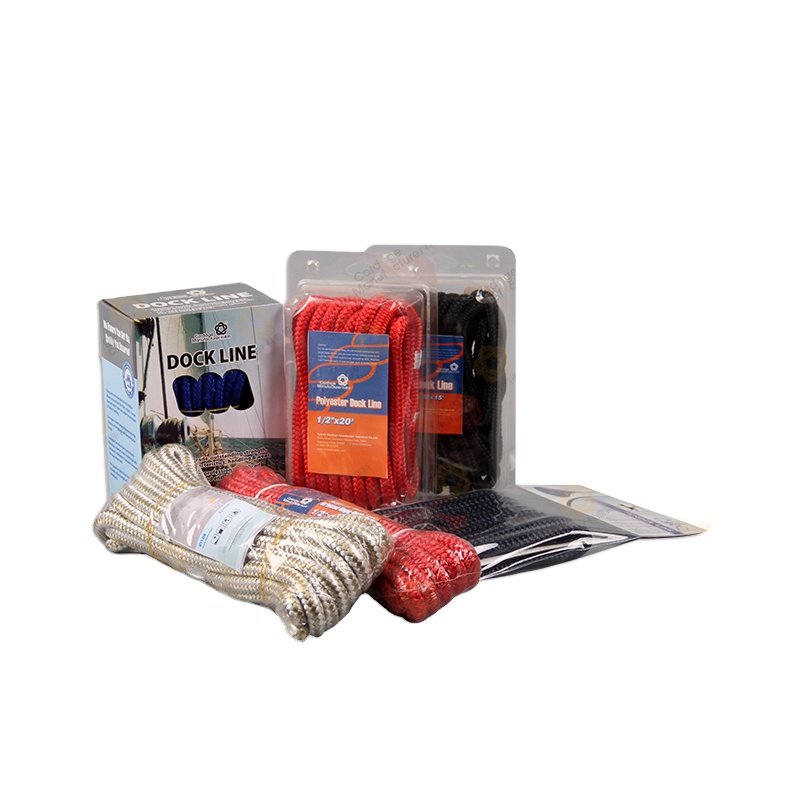 Guaranteed Quality Proper Price Red Colour Solid Double Braided Nylon Rope