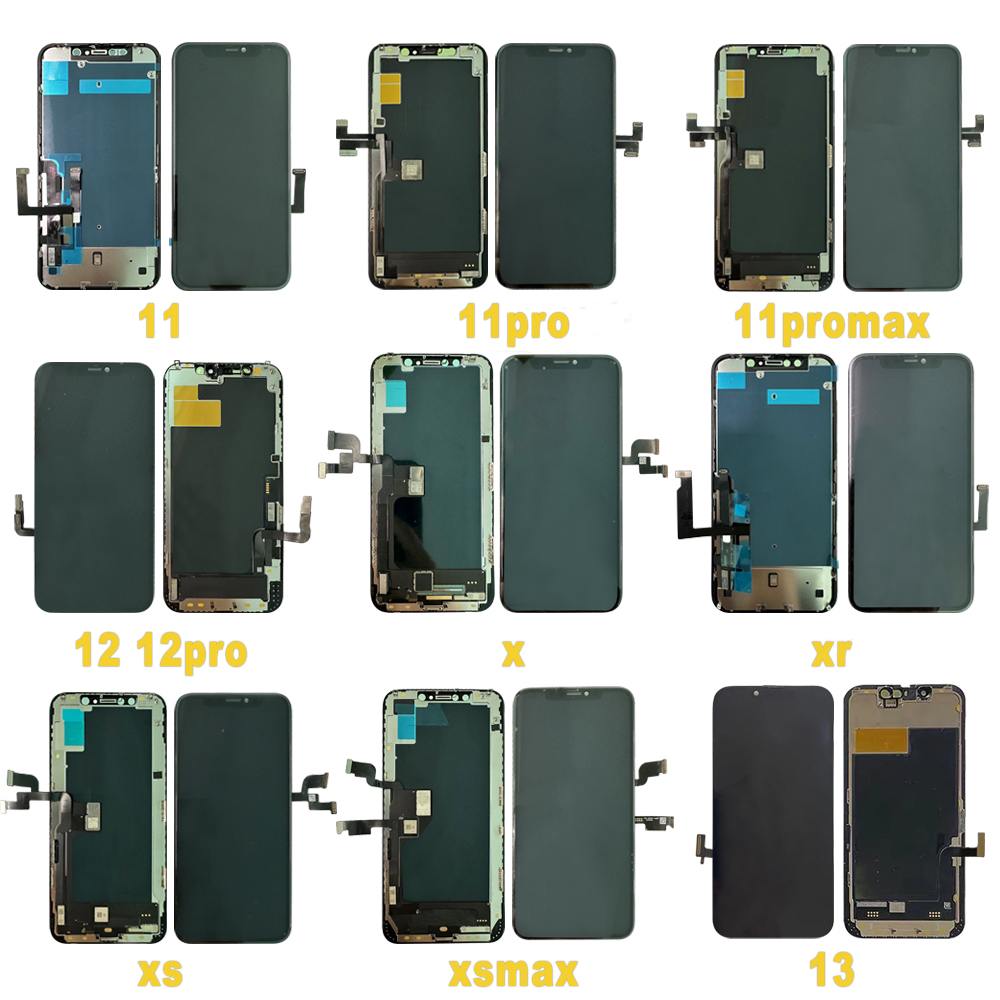 Оригинальный ЖК-дисплей для iphone 11 12 13 14 pro max oled, сменный дигитайзер сенсорного экрана для iphone x xr xs se 6 7 8 plus, ЖК-дисплей