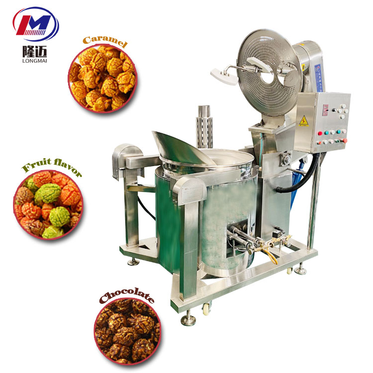 CE approved best rated ss commercial gas type electric gold medal caramel chicken mushroom popcorn making popping machine price