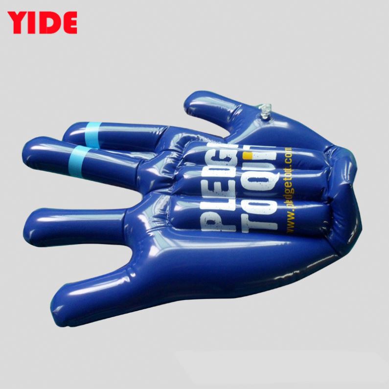 Custom Advertised giant inflatable hand with five fingers for cheering