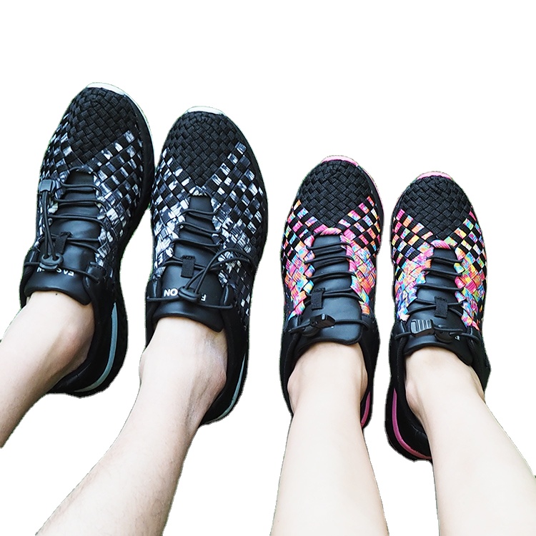 2021 Factory Directly Provide Women Sneakers Handmade Slip On Woven Shoes Breathable Walking Shoes