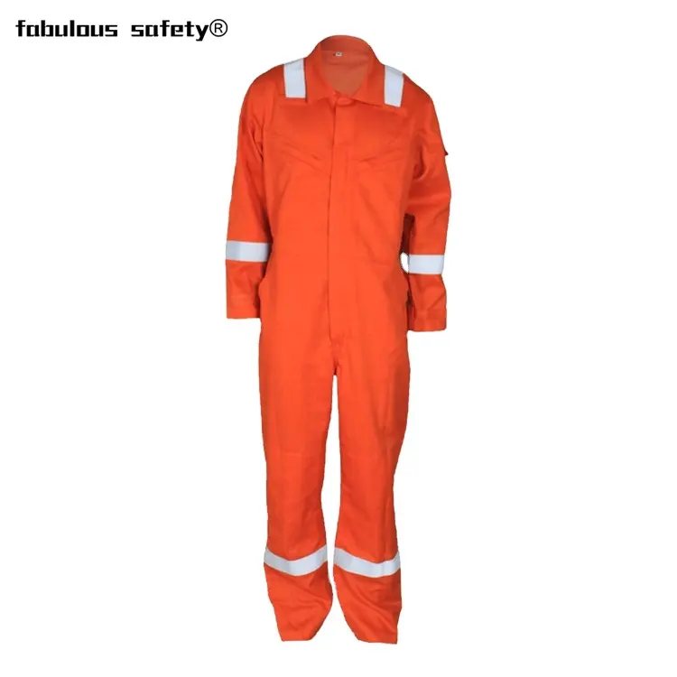 FR Aramid One Piece Work Clothes Coveralls With Reflective Tapes For Workman