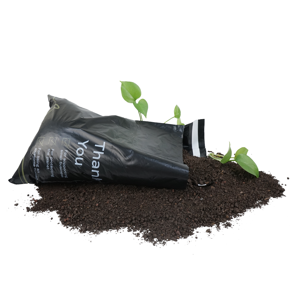 Custom printed 8x12inch eco-friendly 1 color 1 side printed compostable trash bag MOQ 100pcs hot sale custom compostable bags