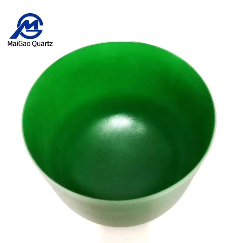 Made in china Frosted green Quartz Crystal Singing Bowl for Sound Healing
