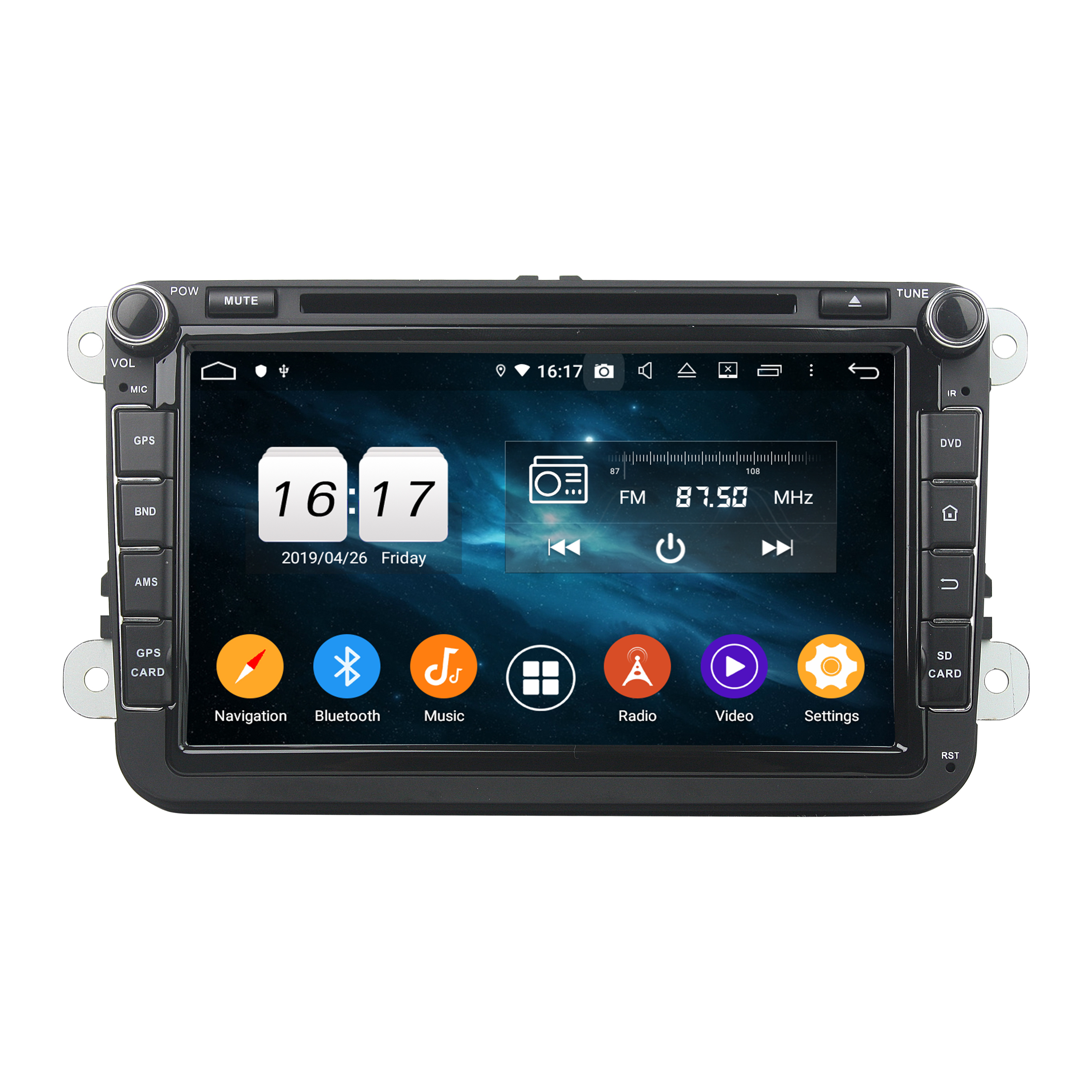 Производитель KLYDE, высокое качество, с gps, система android 10, Восьмиядерный автомобильный dvd-плеер 1024*600 для мультимедийного автомобиля Magotan