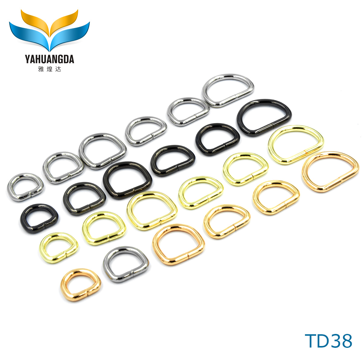 Chinese Manufacturer Fashion Design Iron Material D Ring Handbag Fitting Custom Bag Rings Oval Ring Oval Frame