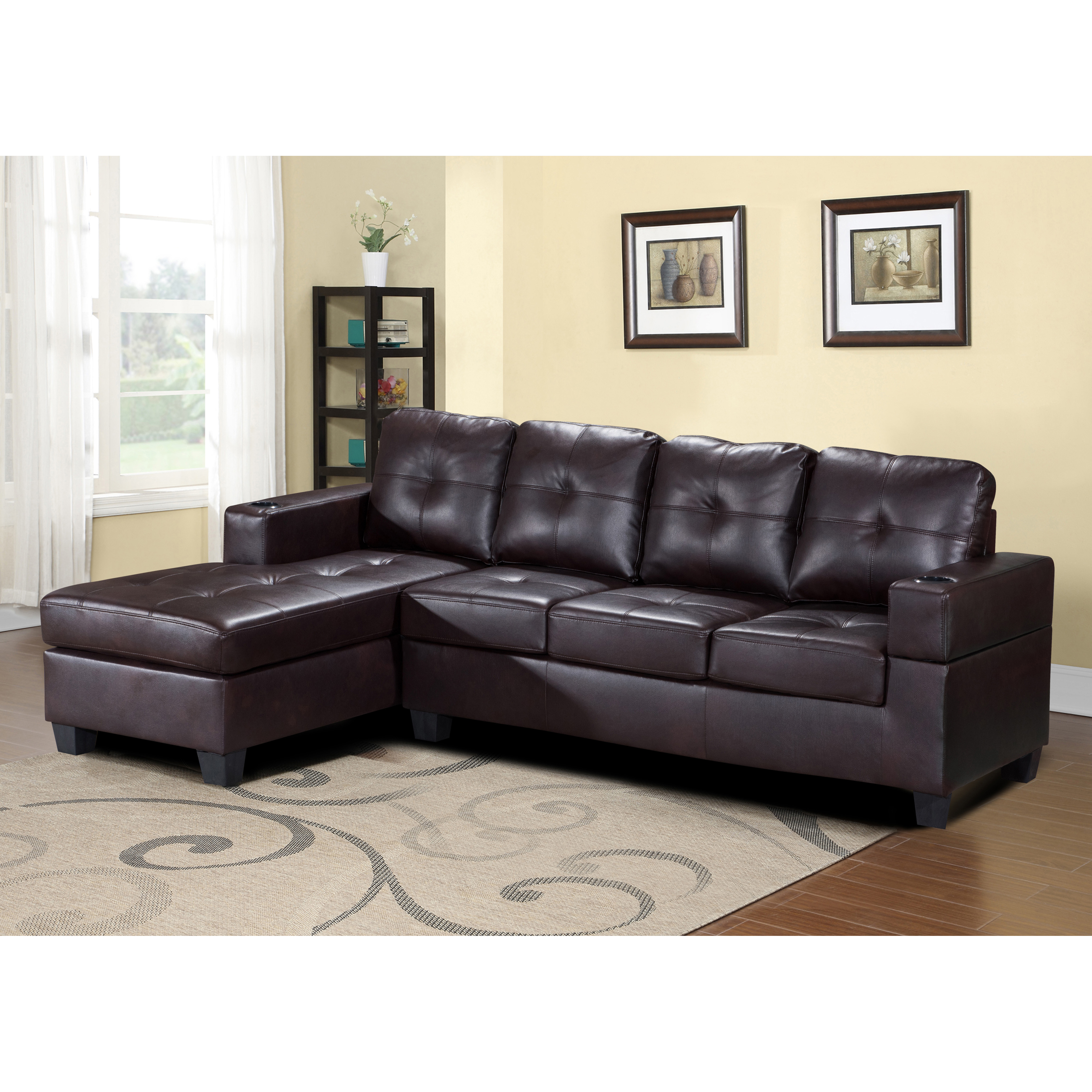 Living room furniture sectional black brown leather sofa large sectionals for sale