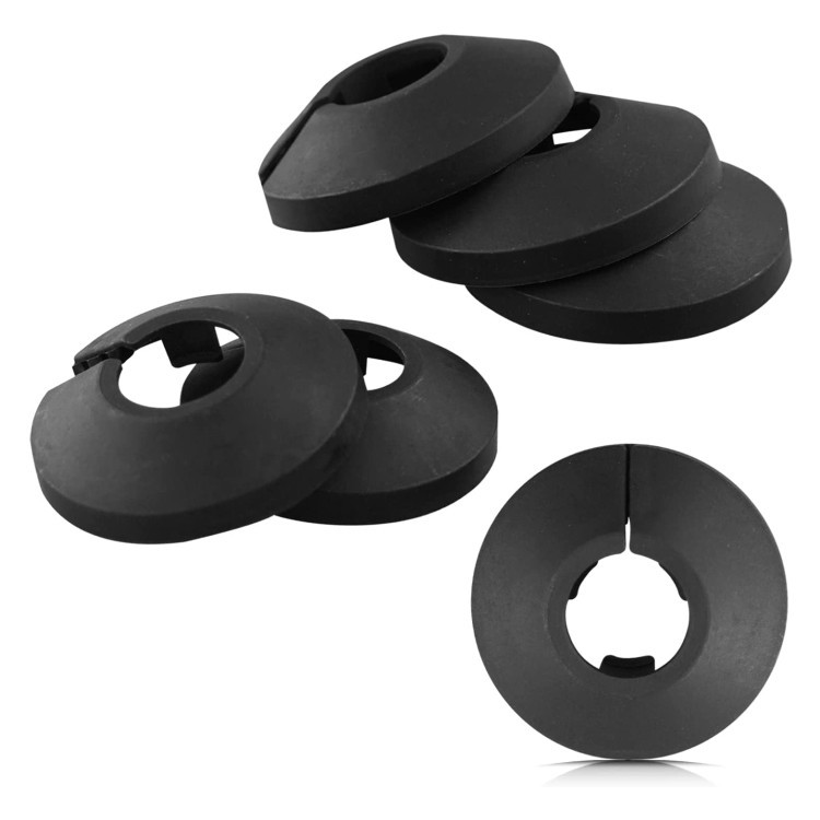 16mm Plastic Radiator Pipe Covers Collars Split Plastic Lightweight Escutcheon Cover Plate for Wall Pipe Tube Decoration