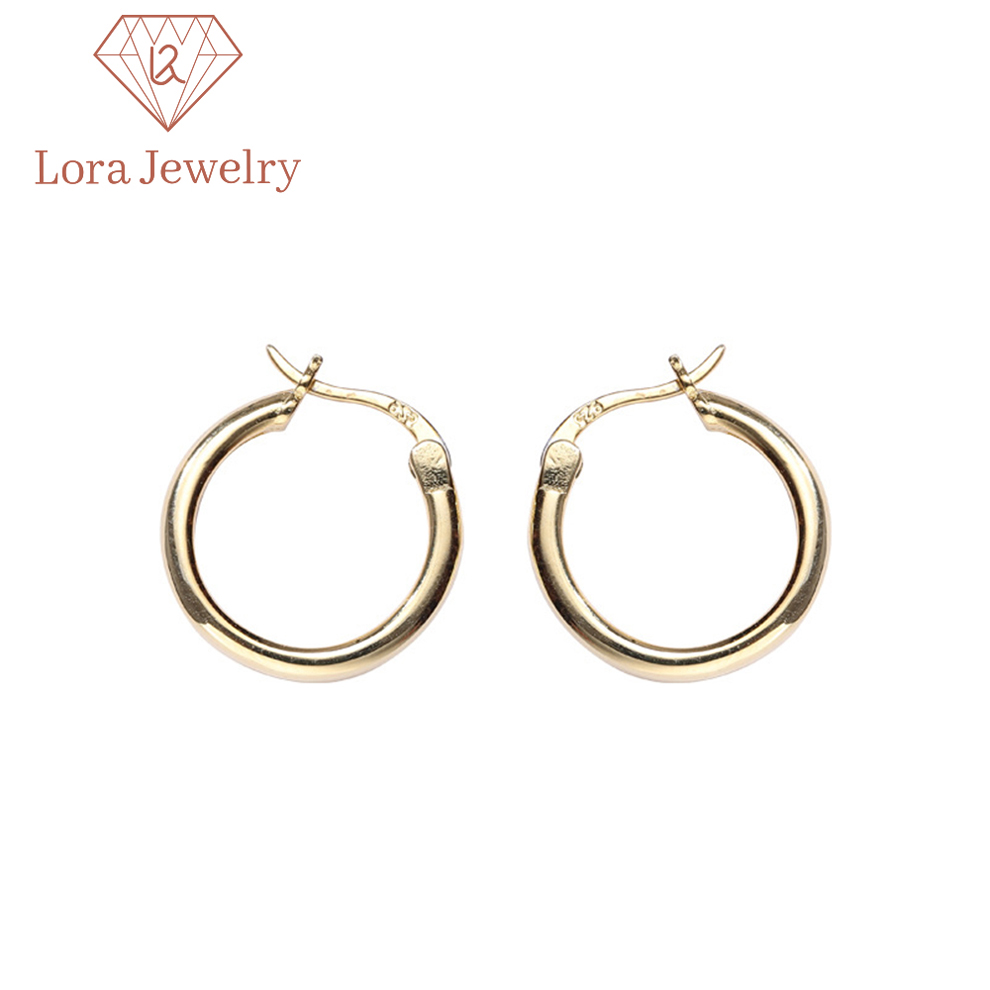 2020 Best Selling Minimalist French Gold Chic O Shaped Hoop Earrings Brass Geometrical Chunky Hoops Earrings For Girls