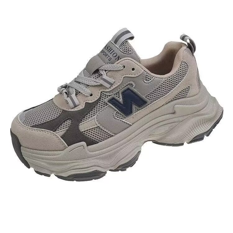 grey shoes women's new all-match women's flat sneakers casual lace up outdoor shoe