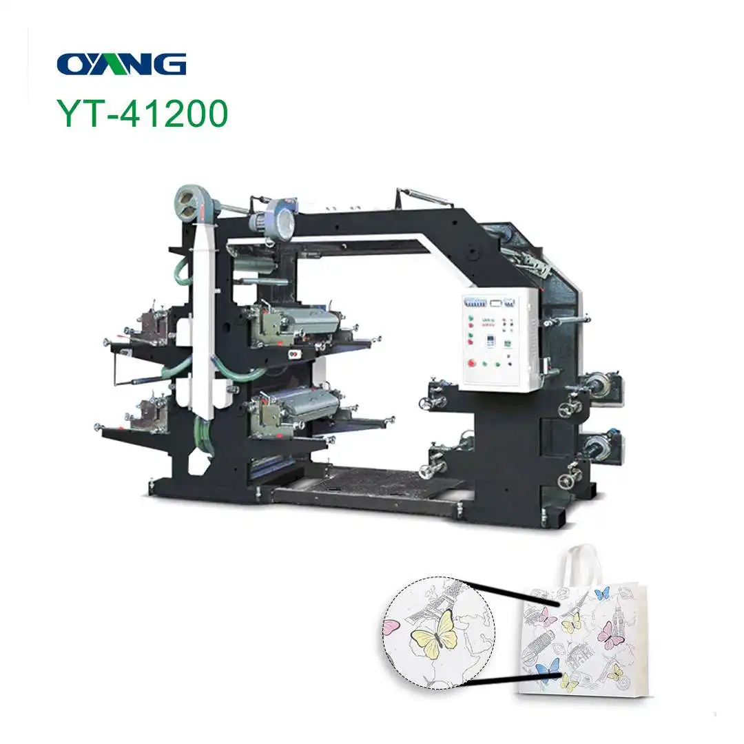 Automatic Non Woven Flexo Flexographic 4 Color Bag Printing Machine, Flexible Press Non Woven Flexo Printing Machine For Sale