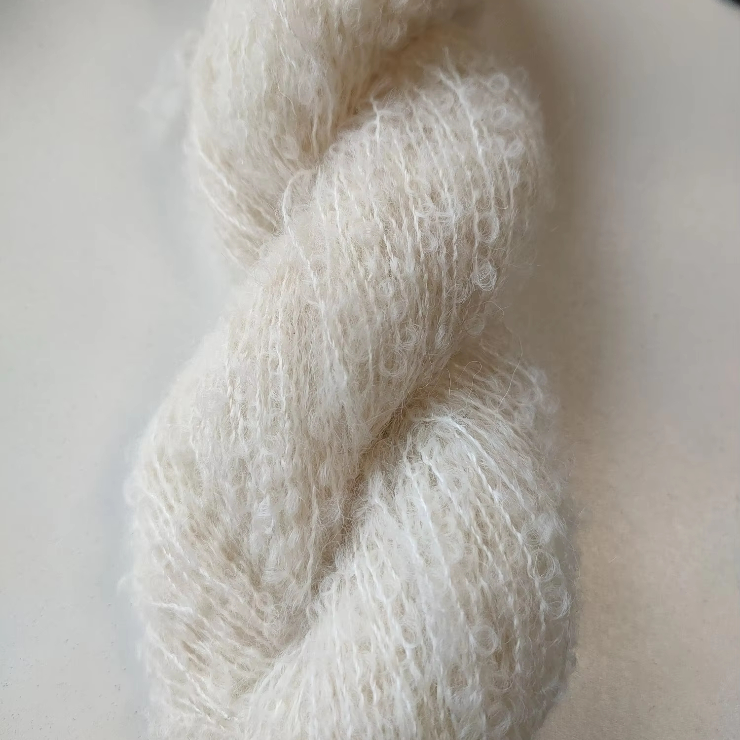 Wholesale Factory Price Wholesale Kid Mohair knitting mulberry Silk Undyed natural Hand knitting Yarns