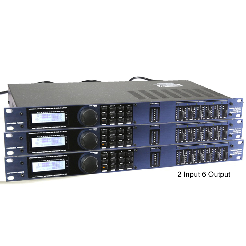 Vosiner 2 Вход 6 выход D260 профессиональный dsp аудио процессор звуковые аудио эффекты процессор