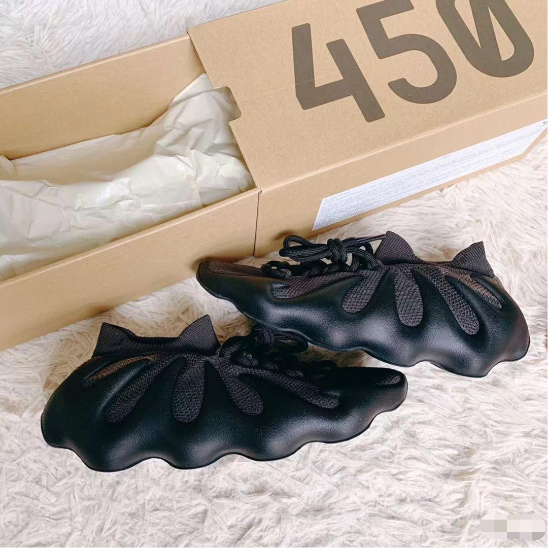 Various Good Quality Breathable Lightweight YEEZY 450 Soft Black Running Shoes For Men