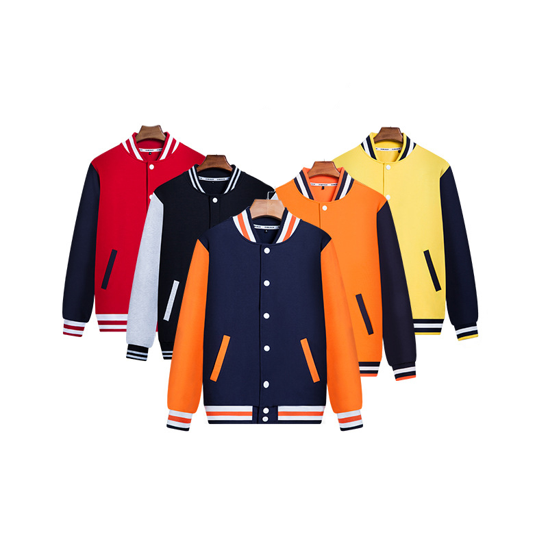 Custom Printing Long Sleeve Men's Jacket Men Plain Letterman Baseball Varsity Jacket