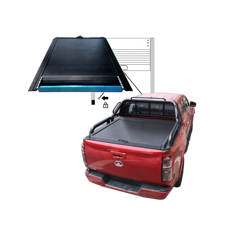 Cheap Factory Price 4x4 high quality hard aluminum roller shutter rear tonneau cover for ford ranger t6 2015 2016 2017