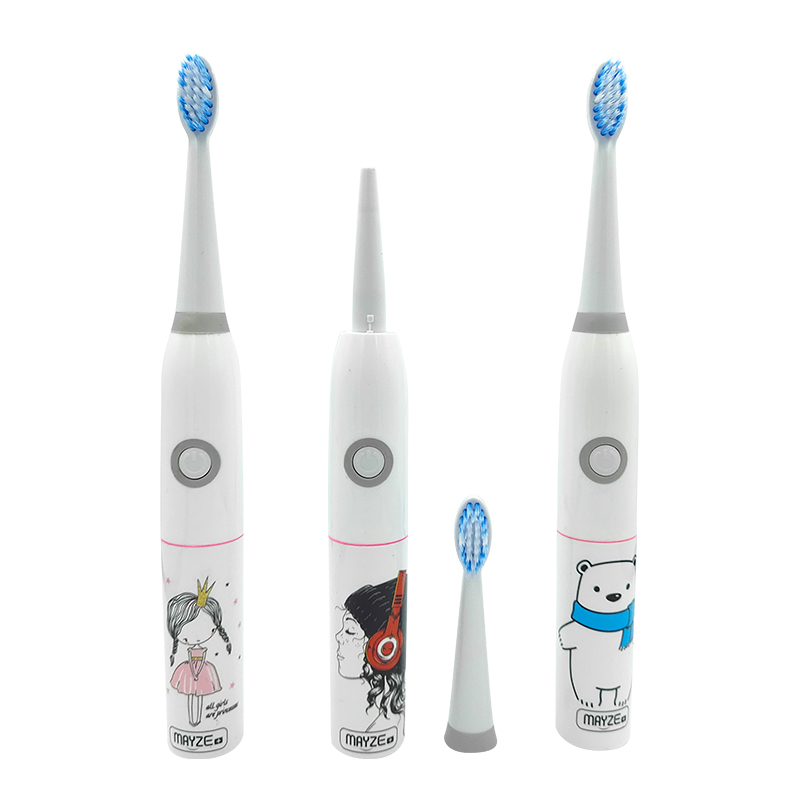 Eco friendly custom private label replacement heads kids battery powered sonic electric toothbrush