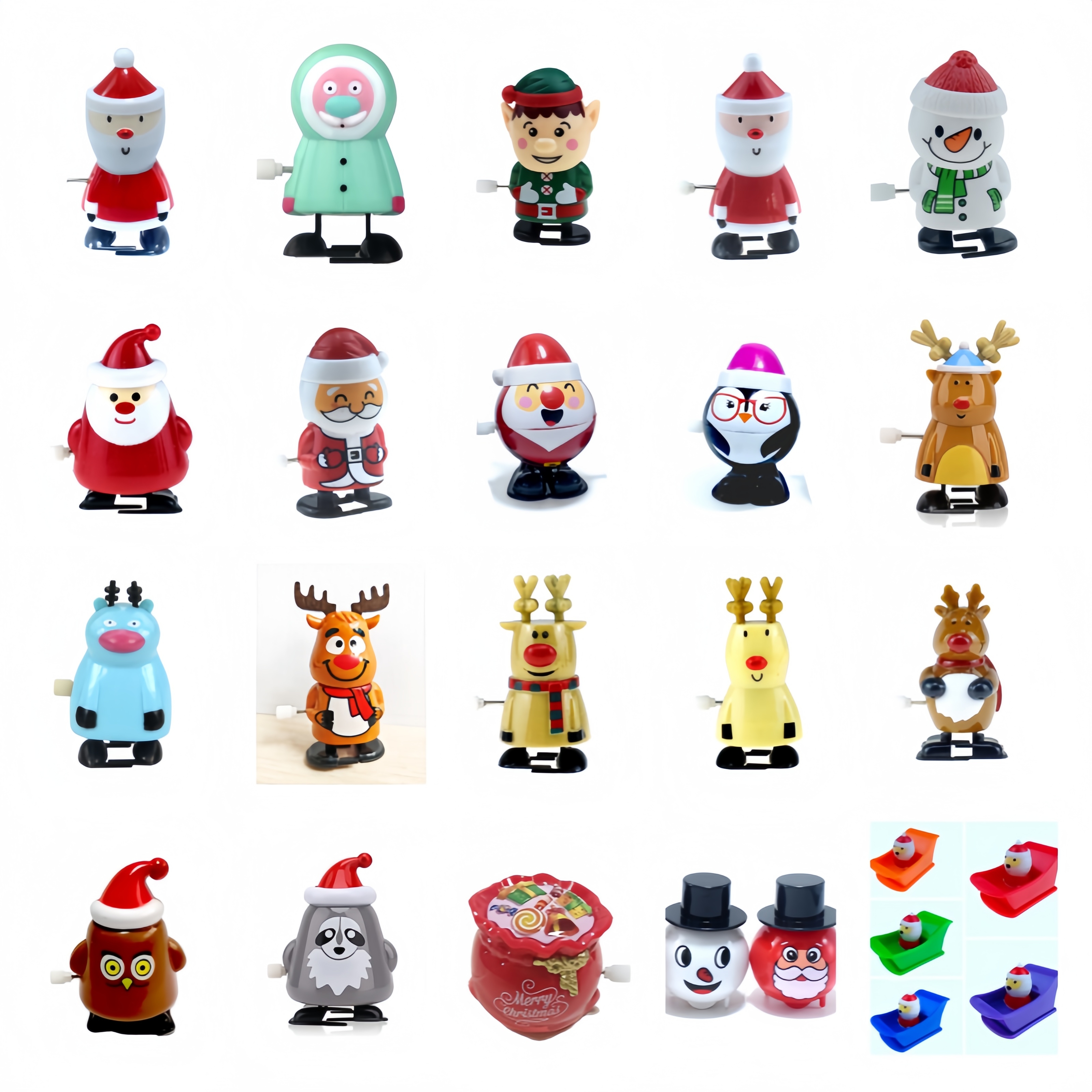Wind Up Toys for Kids Christmas Stocking Stuffers, Jumping and Walking Clockwork Toys for Christmas Party Favors Supplies Gift