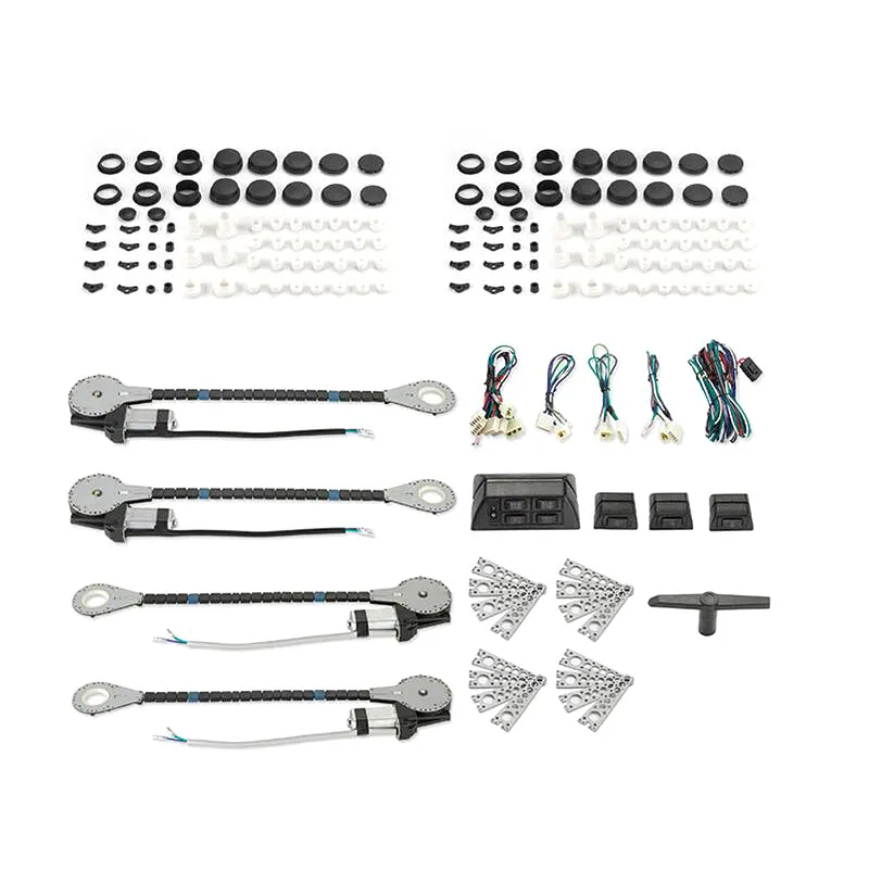 Car Auto Universal Electric Power Window Kit 4 door with Switches and Harness