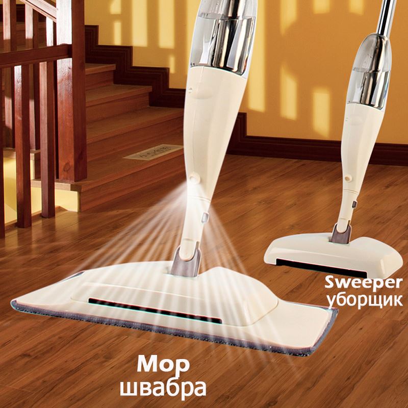 Spray Mop with Reusable Microfiber Pads Handle Mop for Home Kitchen Laminate Wood Ceramic Tiles Floor Cleaning Floor Spray Mops