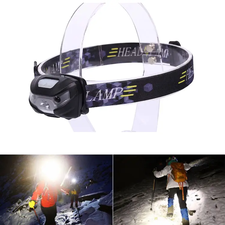 Ningbo Factory Selling Well 3W LED Rechargeable USB Camping Head Torch Lamp Waterproof Sensor Headlamp