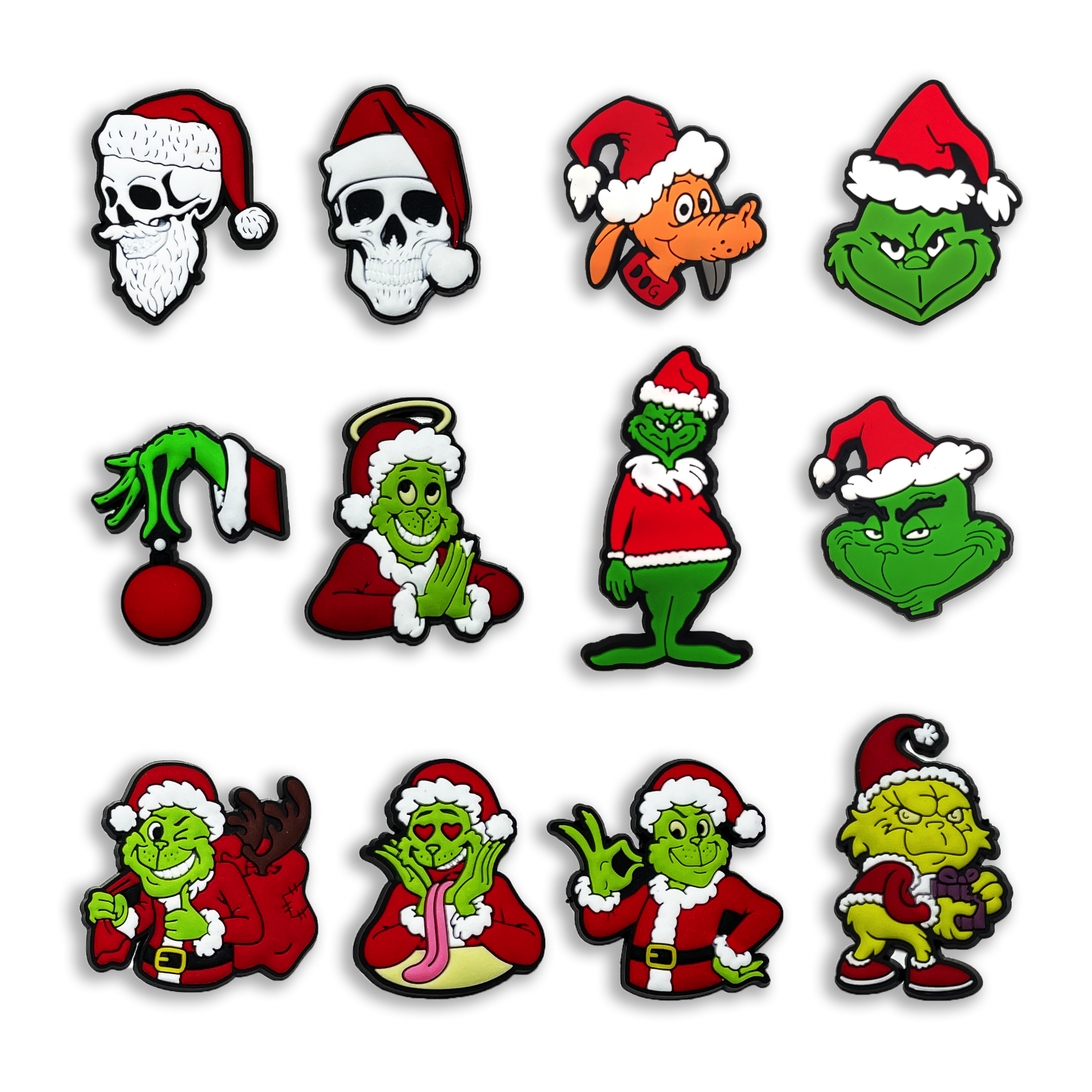 Рождественские подарки, рождественская елка, Grinch, украшения для обуви, заглушки, подвески, Кроксы, подвески, аксессуары для обуви