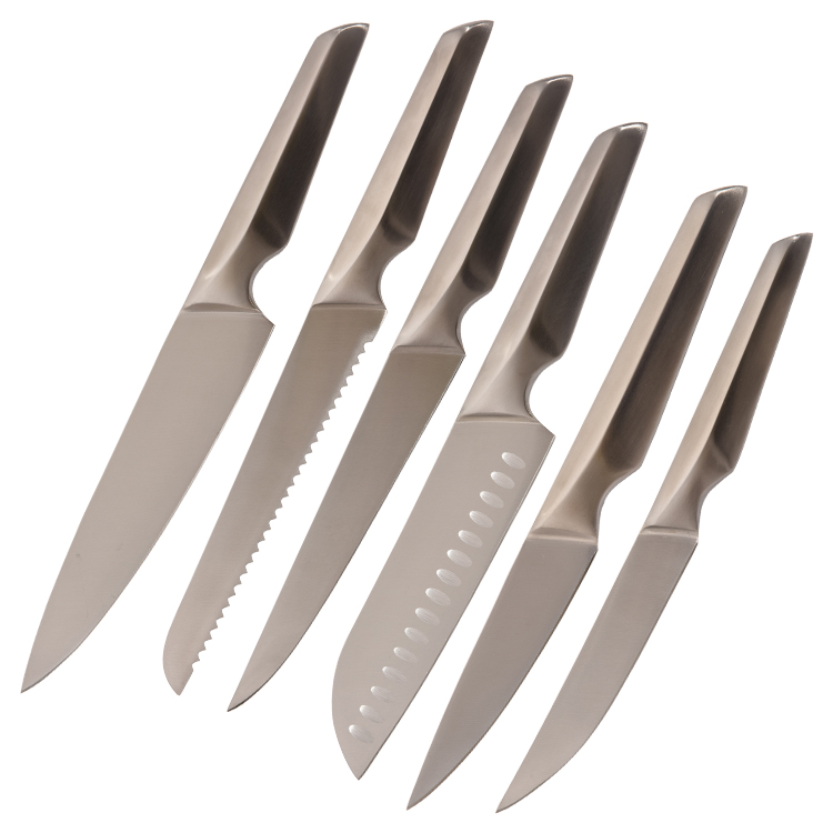 6pcs Coated High Quality Kitchen Cutlery Chef Knife Set Stainless Steel Chef Knife Kitchen Cooking Kitchen Knife Set