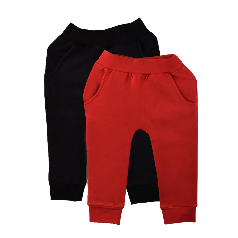 Fashion children harem pants cotton casual long pants solid color kids boy sports trousers