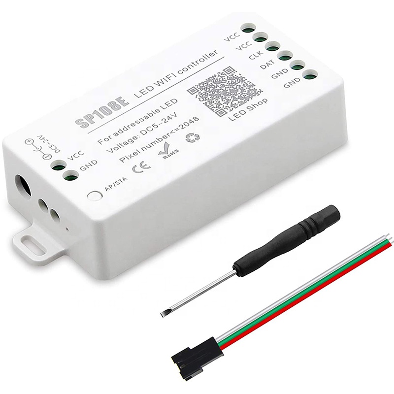 SP108E светодиодный контроллер Wi-Fi для WS2812 WS2813 SK6812 адресуемый RGB светодиодный пиксели