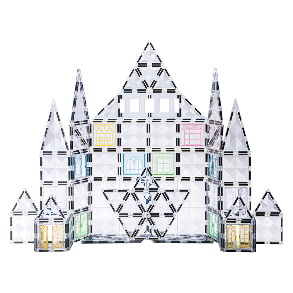 Factory starlight transparent Magnetic Building Tiles for Kids Construction Gift Set Bpa Free Blocks Educational Plastic Toys