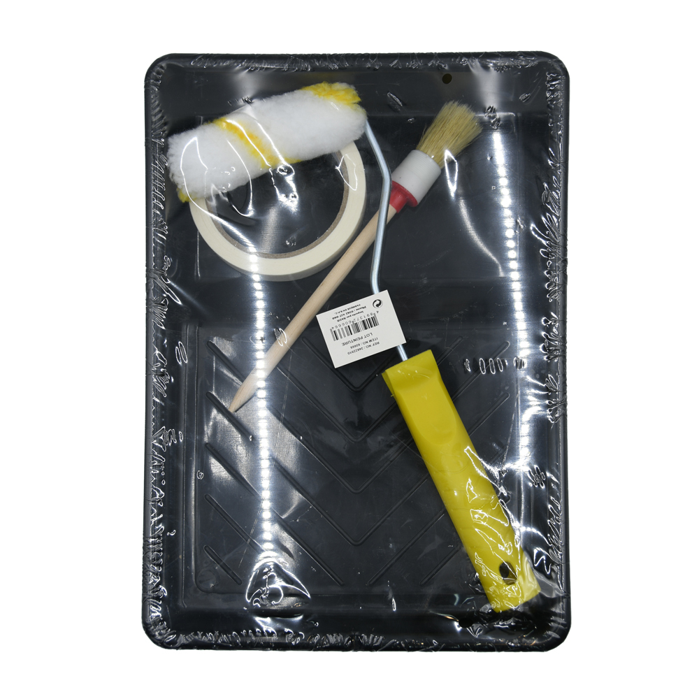 Mini Best Quality 5pcs Decorating Paint Roller Set Premium Wall Paint Brush Material for Home Painting