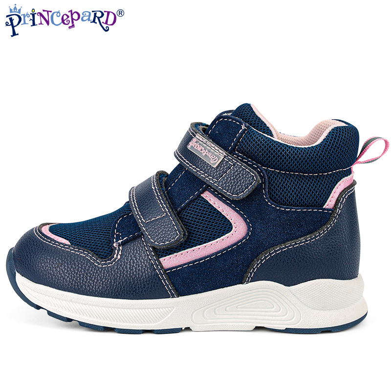 Princepard Autumn Children Shoes Factory Supply Leather Orthopedic Sneakers Shoes For Kids Girls With Arch Support
