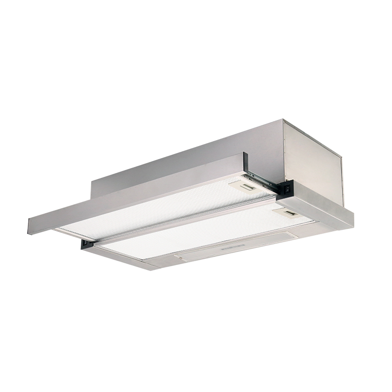 Strong suction pull out cheap home appliances hood chimney white color painted OEM ODM supplier kitchen hood with lighting