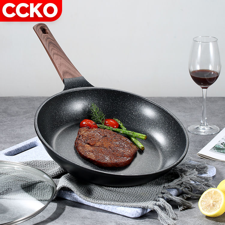CCKO CK9749, 20 см/24 см/26 см/28 см/30 см, медицинская каменная сковорода с антипригарным покрытием, сковорода с антипригарным покрытием