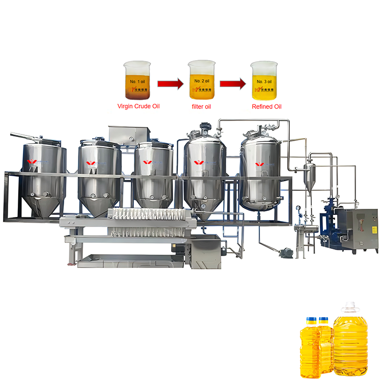 Good quality soybean edible oil refined machine/red Palm cottonseed sunflower oil refining machinery