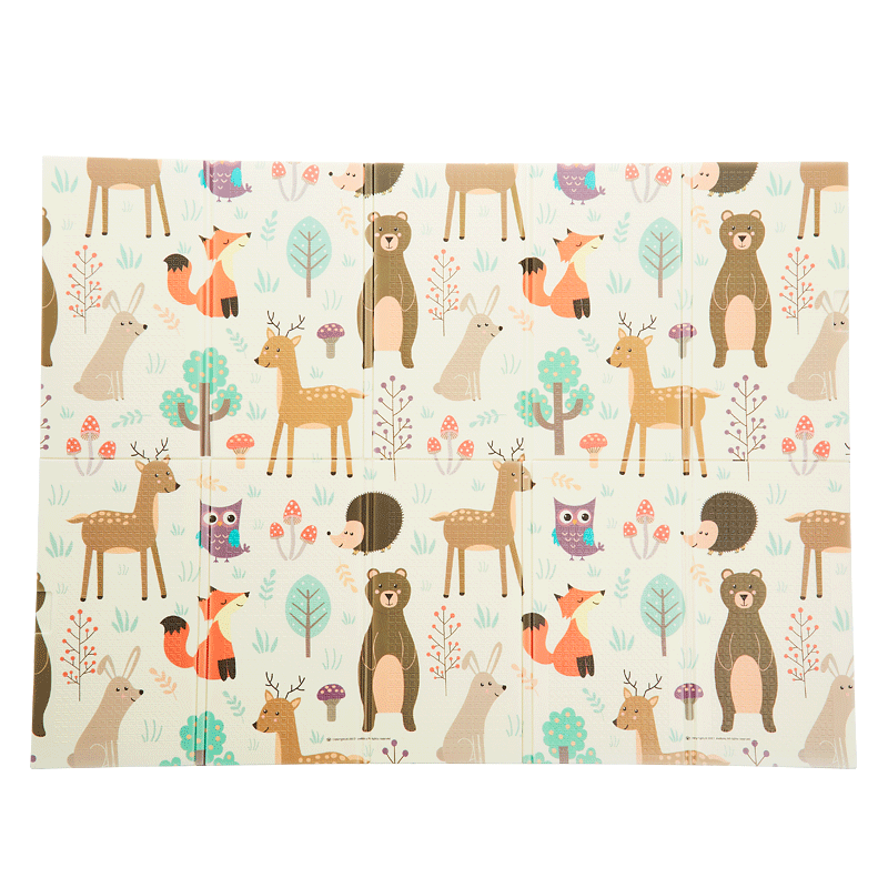 Складной Игровой коврик | Без BPA нетоксичных пены детские игровые коврики 79 "X 59'' X 0,4 "густые волосы Экстра большой двусторонний Коврик для ползания Ud-коврик для игр