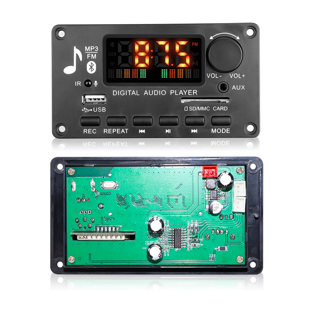 2*40 Вт 80 Вт усилитель MP3 плеер декодер доска для рисования 5V-24V синий зуб 5,0 автомобильный FM радио PCBA модуль поддержка TF USB AUX