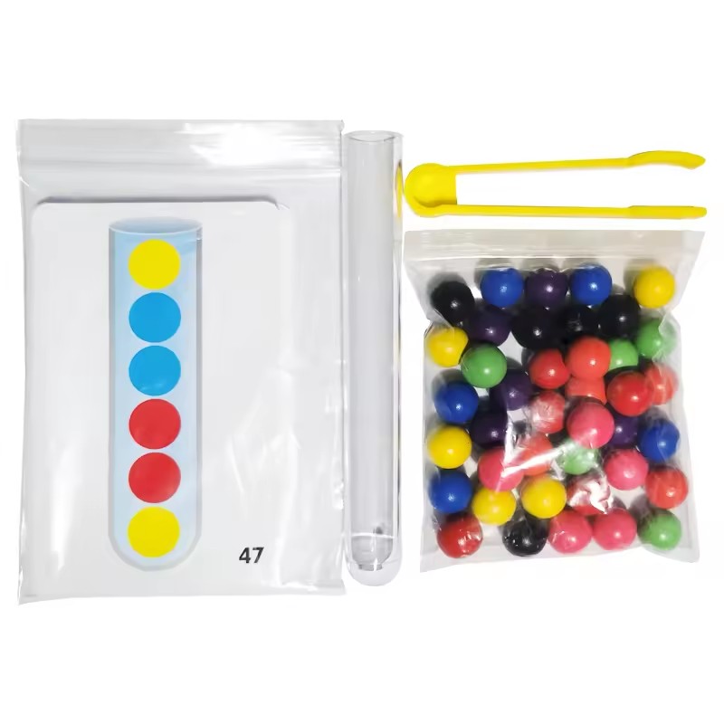 Educational Clip Beads Test Tube Toy Children Logic Concentration Fine Motor Training Game Montessori Teaching Aids Toy For Kid